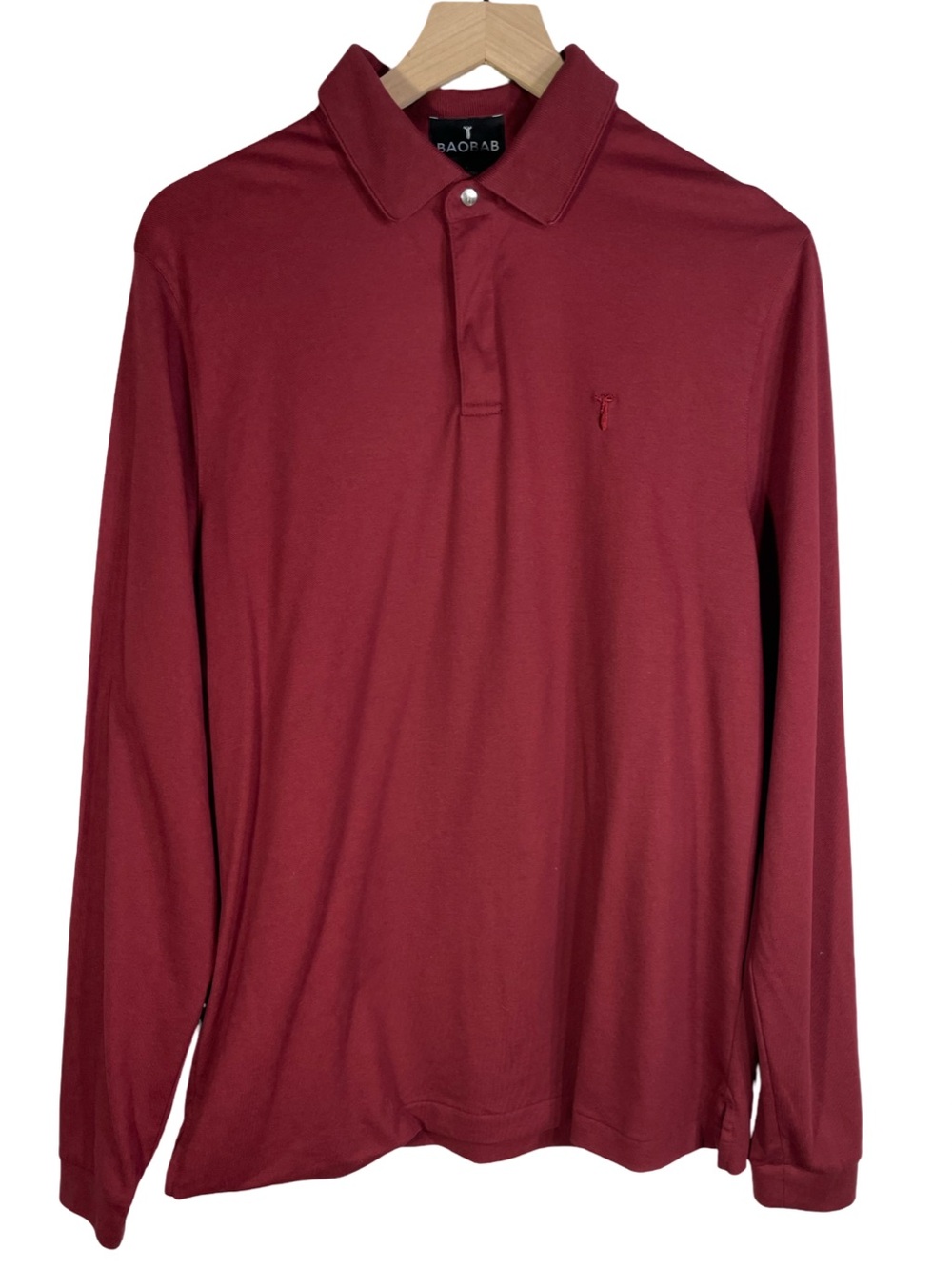 Baobab long-sleeve polo shirt Top Size L Color Maroon